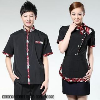 Server uniforms work clothing Chinese waiter hotel restaurant tops