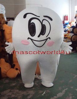 NEW Professional Tooth Cartoon Suit Mascot Costume Fancy Dress Adult