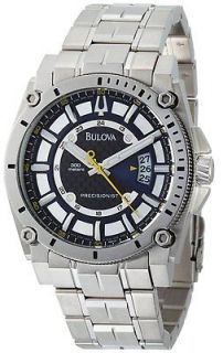 Bulova Precisionist Champlain Blue Dial Steel Bracelet Watch   96B131