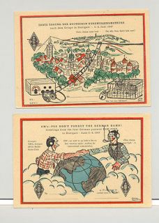 Germany 1947 Ham Radio Club, Communications 2v Post Cards CDS