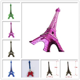 Alloy Rhinestone Paris Eiffel Tower Miniature Statue Model Decoration