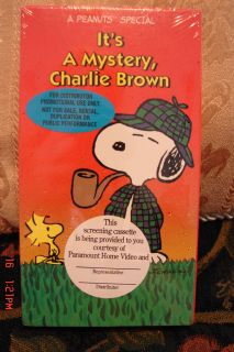 Its A Mystery, Charlie Brown Peanuts Screening VHS NEW SEALED FREE US