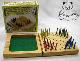 Wooden Travel Game Classic House Of Marbles Board Checkers BNIB