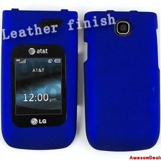 CELL PHONE COVER CASE ACCESSORY FOR LG A340 LEATHER FINISH BLUE