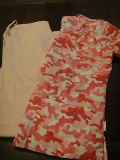 Scrub Set~Pink Camouflage Top w/Pink Cherokee Pants~Peaches/ cherokee