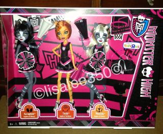 Monster High 3 Pack Cheerleaders Toralei & Werecat Sisters New In Hand