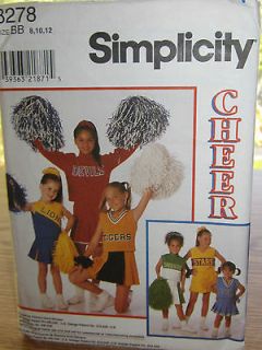 Simplicity Girls Cheerleading Cheer Costume Outfit Sz 8 10 12 #8278