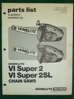 homelite super vi 2 chainsaw