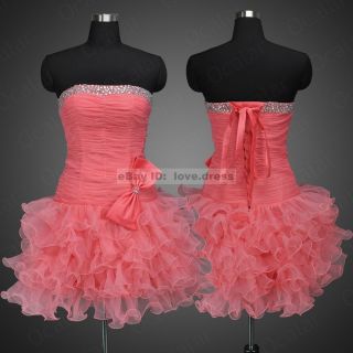STOCK New Pink Short/Mini Cocktail Prom Party Ball Homecoming