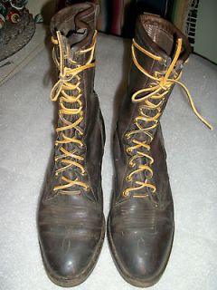 Vintage 1950s Chippewa Hunting Boot Work Men Brown Leather 11 engineer