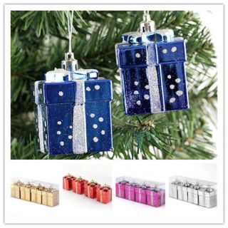 4pc Christmas Gift Box Ornament Xmas Decoration Display For Outdoor