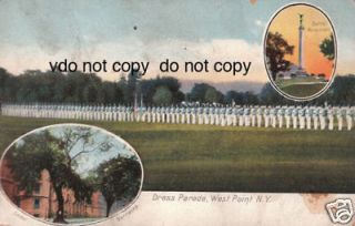 OLD WEST POINT NEW YORK DRESS PARADE EARLY NY POSTCARD