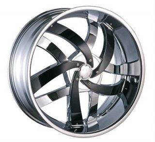 24 inch Velocity VW825 Chrome Wheels Rims 5x5 5x127 +13