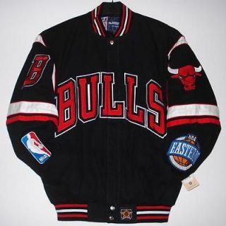AUTHENTIC NBA CHICAGO BULLS EMBROIDERED COTTON TWILL JACKET JH DESIGN