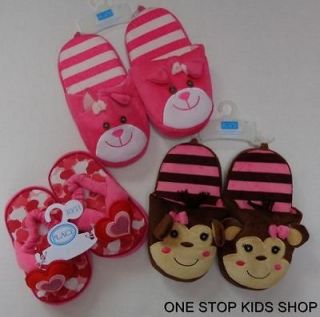 THE CHILDRENS PLACE Girls 10 11 12 13 1 2 Plush SLIPPERS Shoes Socks