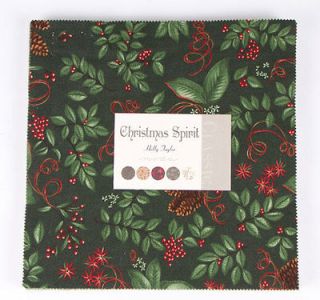 Moda Layer Cake CHRISTMAS SPIRIT BY HOLLY TAYLOR 10 Quilt Fabric