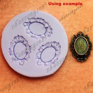 Frame Pendant Flexible Silicone Mold Mould For Polymer Clay Crafts