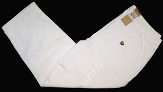 DKNY Jeans Womens Stretch Capris   White NWT