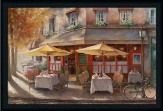 Café Beauchons by T.C. Chiu Mediterranean Décor Street Scene 36x24