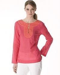 AUTH TORY BURCH ABBY TOP 8 TUNIC PINK VOILE NEW SALE $275