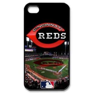 Cincinnati Reds iPhone 4 or 4S Hard Plastic black case cover 12985.