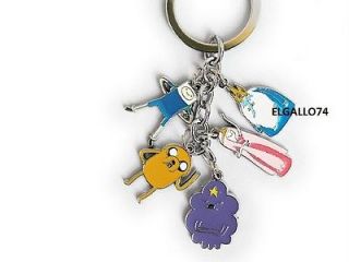 ADVENTURE TIME FINN AND JAKE METAL RING KEYCHAIN TOY ACTION FIGURE SET
