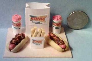 Barbie Sized Miniature Sonic Fast Food Restaurant Menu Display Board