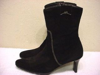 Newly listed LADIES SZ 9 M GLACEE BLACK SUEDE LEATHER MID CALF SIDE