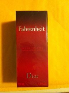 NEW 3.4oz Fahrenheit By Christian Dior MENS Fathers Day Cologne