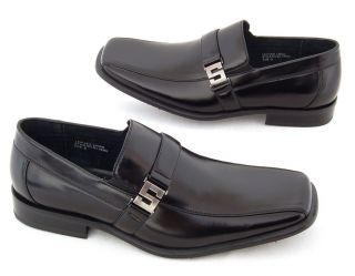 Mens Leather Dress Shoes Buckle Loafers Slip On Black Dressy Free Shoe