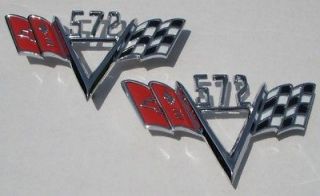 Chevy 572 FLAG emblems Impala Corvette Chevelle Nova (Fits Chevrolet)