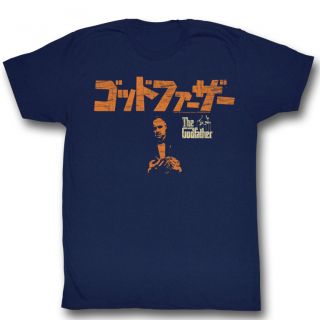 New Authentic The Godfather Japan Mens Tee Shirt in Navy