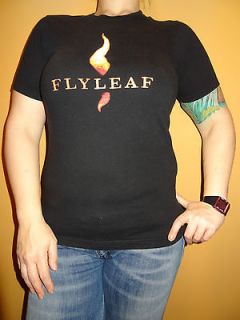 Rare Hard To Find Flyleaf Flame T shirt Size Mens S Juniors L Rock