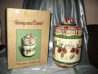 Harry and David Pinecone Cookie Jar New in the Box