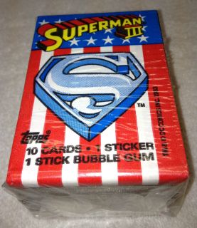 1983 Topps SUPERMAN III Complete Set   Cards   Stickers   Wrapper