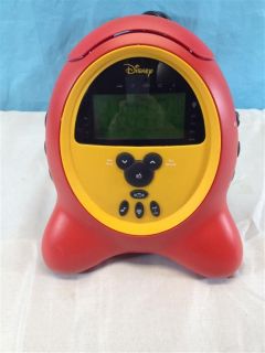 Disney Mickey Mouse Digital Alarm Clock AM/FM Radio RedYellow