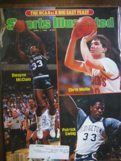 Sports Illustrated Chris Mullin Patrick Ewing Dwayne McClain NCAA 1985