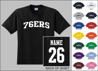 76ers Custom Name & Number Personalized Basketball Youth Jersey T