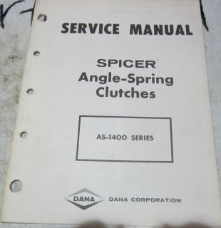 AS 1400 SERIES ANGLE SPRING CLUTCHES SERVICE MANUAL BULL. 1306 9 68/5M