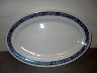 VTG McNicol China Clarksburg WVA Restaurantware Serving Platter Blue