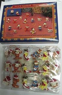 18 pc set GARFIELD miniature Christmas ornaments
