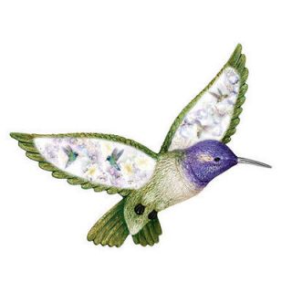 Lena Liu WHISPERING WINGS Porcelain HUMMINGBIRD WALL DECOR with Floral