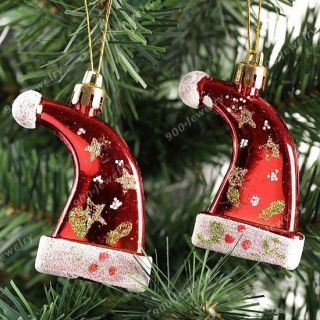 4pc Christmas Santa Hat Ornament Xmas Decoration Display For Outdoor