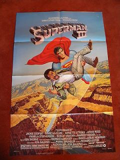 SUPERMAN III , Cristopher Reeve Original Movie Poster 1983