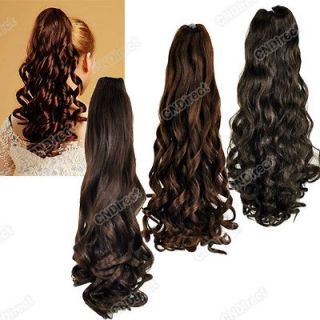Available Womens Clip in Ponytail Long Hair Piece Pony Hair Extension