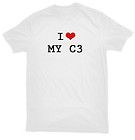 Love My C3 T Shirt, for Citroen owners/drivers , choice colours