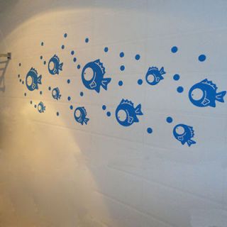 New Light Blue DoDo Fish DIY Home Decor Wall Art Sticker Wallpaper