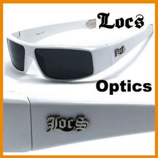 New Locs Men Cholo Sunglasses   White   LC26