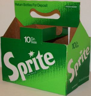 bottle carton SPRITE by COCA COLA 10oz unused new old stock n mint+