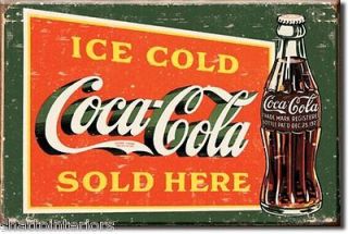 COLD COCA COLA SOLD HERE #2 VINTAGE STYLE BOTTLE ICE BOX FRIDGE MAGNET